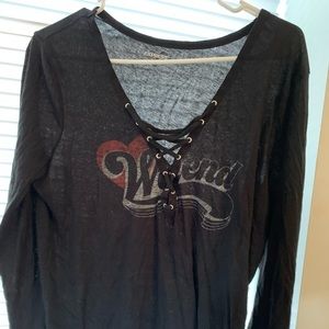 Long sleeve "Weekend" Express tee